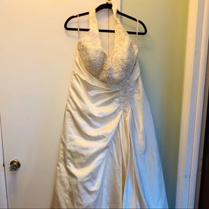 Maggie Sottero heavy beaded halter wedding dress